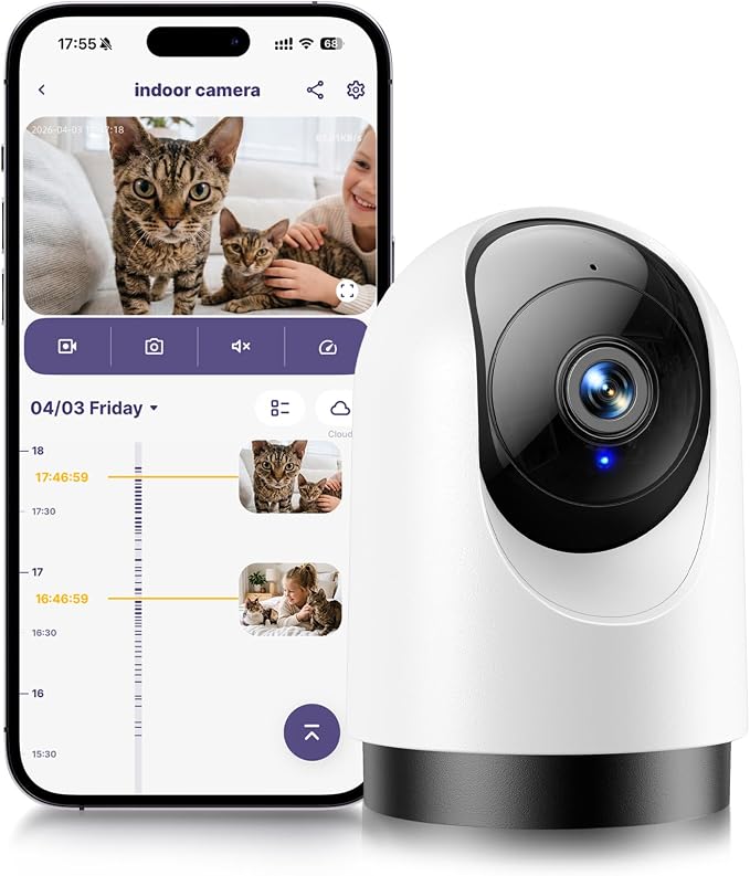 YOTON Indoor Security Camera, 2K 360° WiFi Baby Monitor & Pet Camera by YOTON