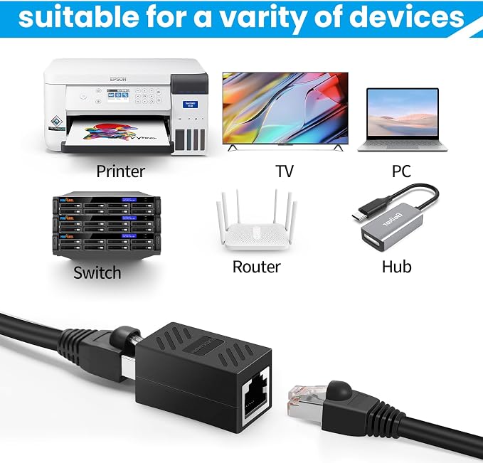 RJ45 Coupler, Ethernet Network Cable in line Coupler - Image 7