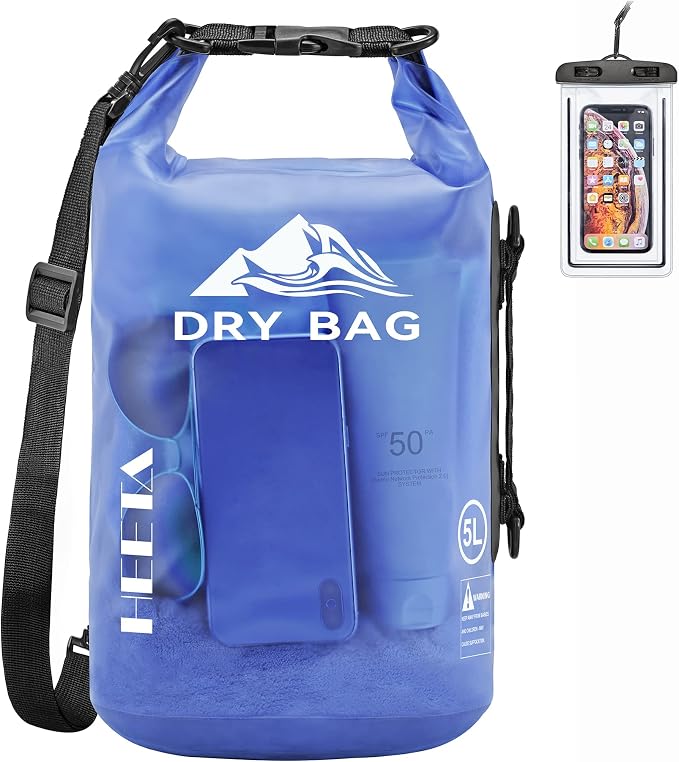 HEETA Dry Bag Waterproof for Women Men, 5L/10L/20L/30L/40L Roll Top Lightweight by HEETA