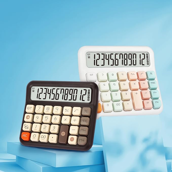 Pendancy Calculators Desktop 12 Digit, Gradient Pink Cute Basic Calculator - Image 6