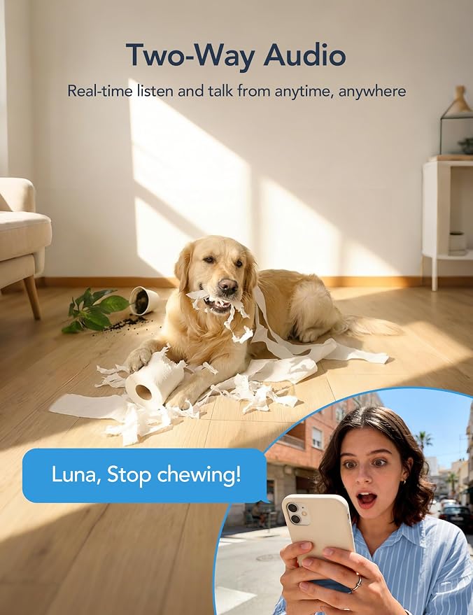 GNCC 2K Cameras for Home Security, Indoor Pan/Tilt Security Camera for Baby - Image 4