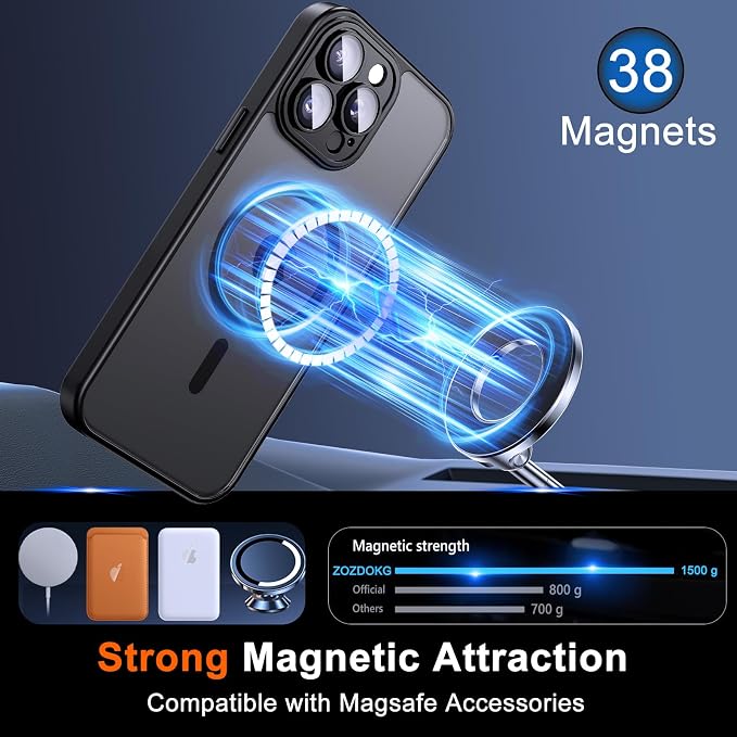 for iPhone 15 Pro Case with Privacy Screen Protector and Camera Protection - Image 3