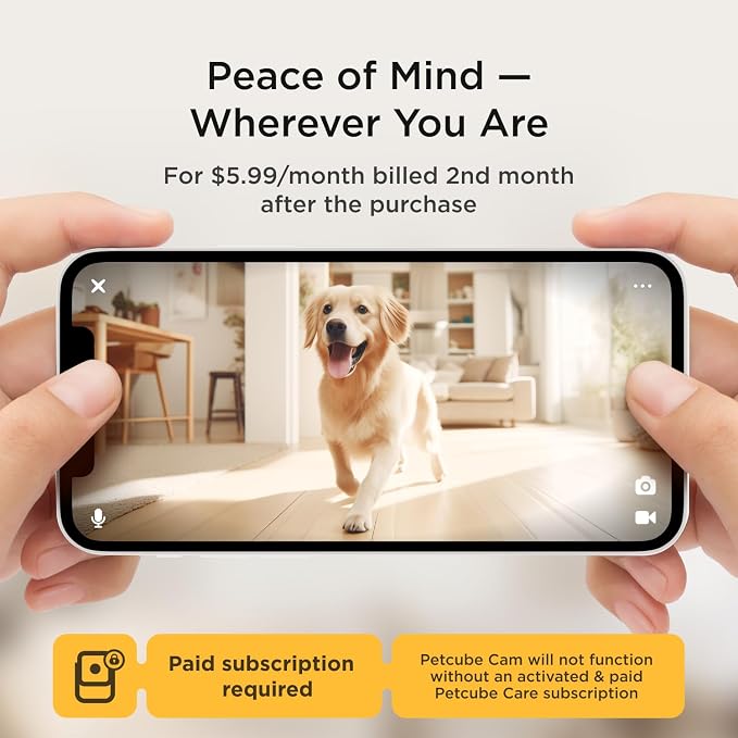 Petcube Cam and Care Coverage Subscription | Indoor Wi-Fi Pet and Security - Image 2