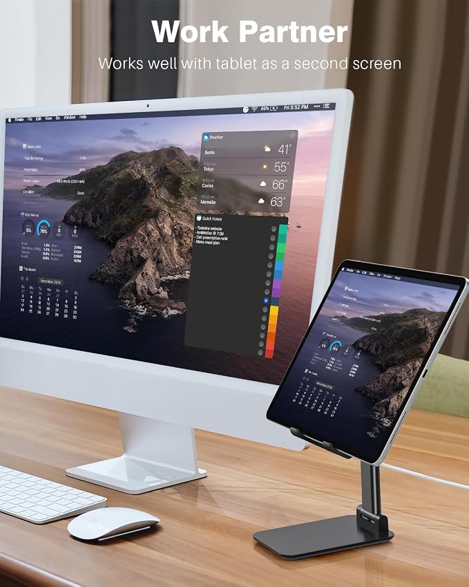 Anozer Tablet Stand Foldable & Adjustable, Portable Monitor Stand 5.55*3.94" - Image 2