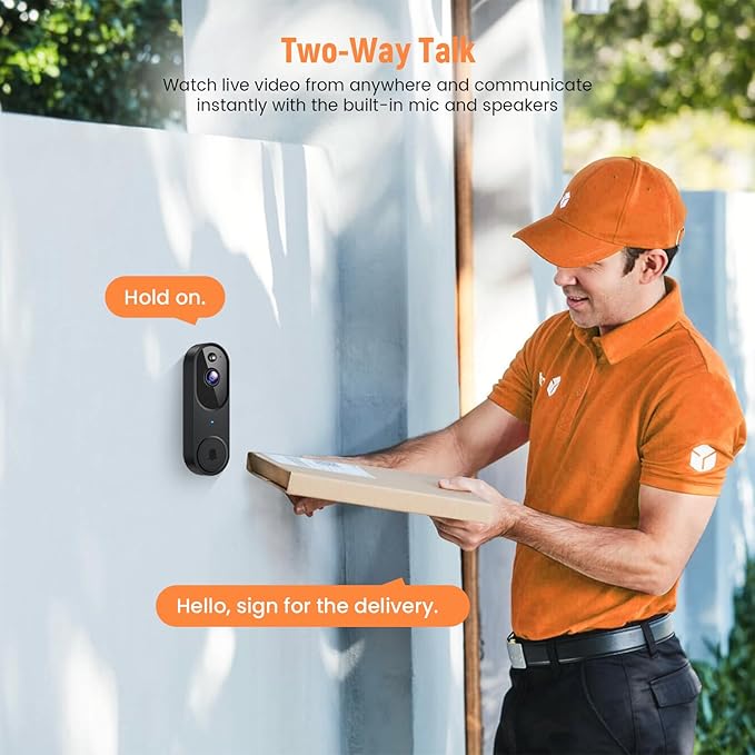 GridTera Smart Video Doorbell Camera Wireless, AI Human Detection and Instant - Image 4