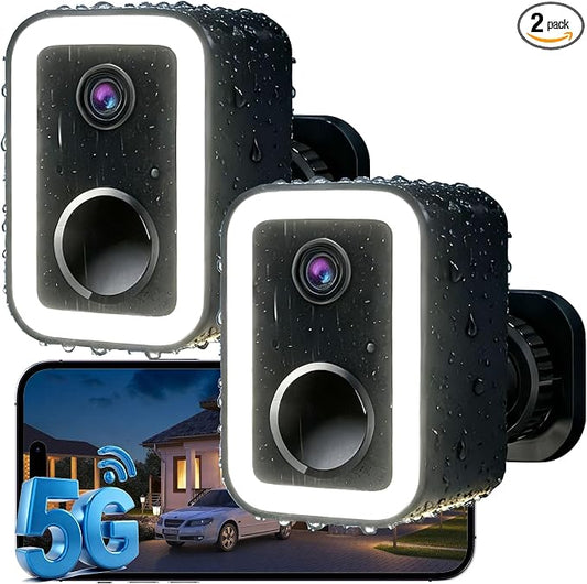 【2 Pack】Security Cameras Wireless Outdoor, Color Night Vision Even in the Dark by aidowocam