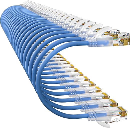 Cat6a Patch Cables 5ft Slim, Cat6 Ethernet Patch Cable Pure Copper, Flexible by 10Gsupxsel