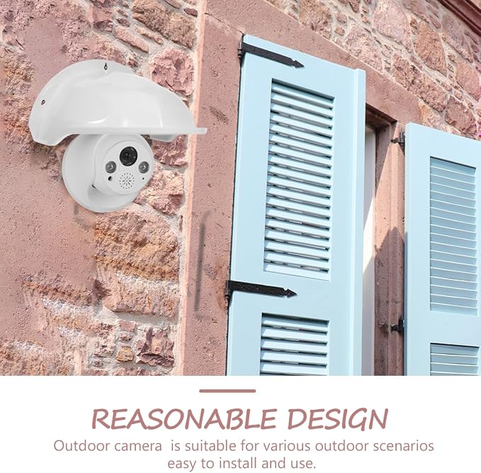 HOMSFOU Outdoor Camera Cover Weatherproof Sun Rain Shield Protective Housing - Image 2