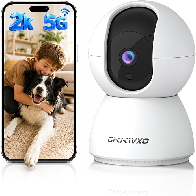 2K Wi-Fi Indoor Security Camera, 2.4/5GHz Wi-Fi Pet Cam, 3MP Camera by Unknown