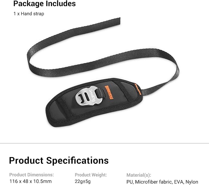 SmallRig Camera Cage Wrist Strap, Universal Quick Adjustable Secure Grip Camera - Image 7