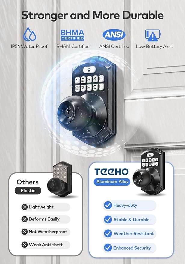 TEEHO TE003 Keyless Entry Keypad Door Lock - Image 6