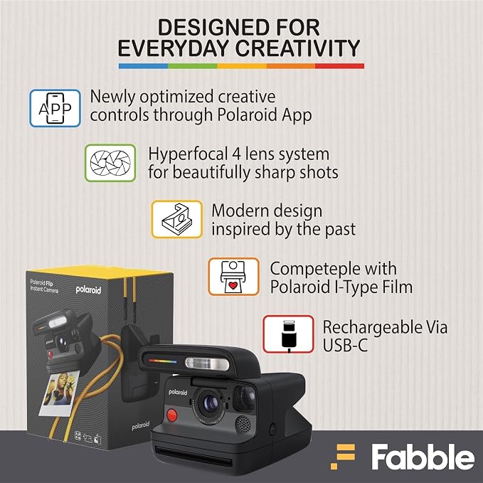 Polaroid Flip Instant Camera Black Bundle - Image 6