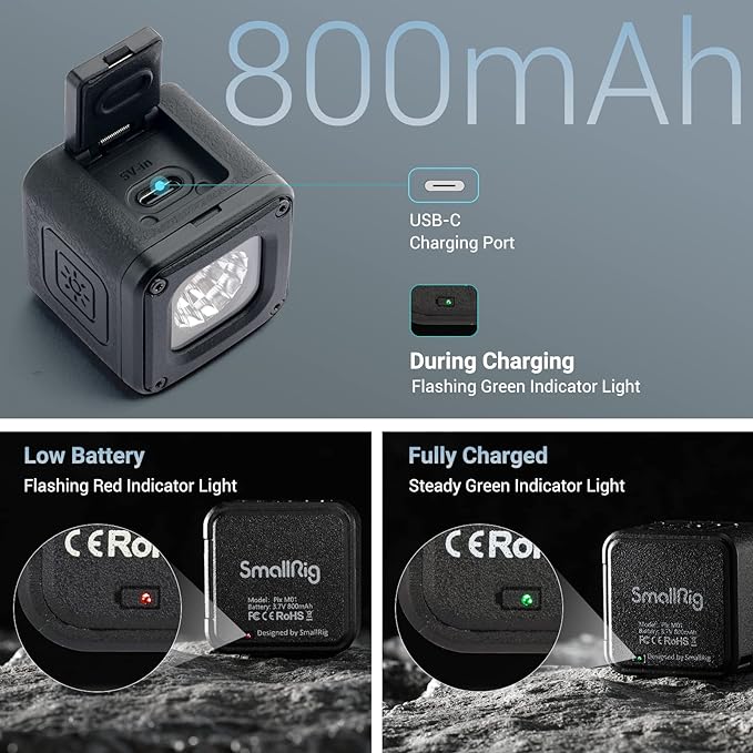 SmallRig RM01 Mini LED Video Light Waterproof Portable Lighting Kit - Image 2