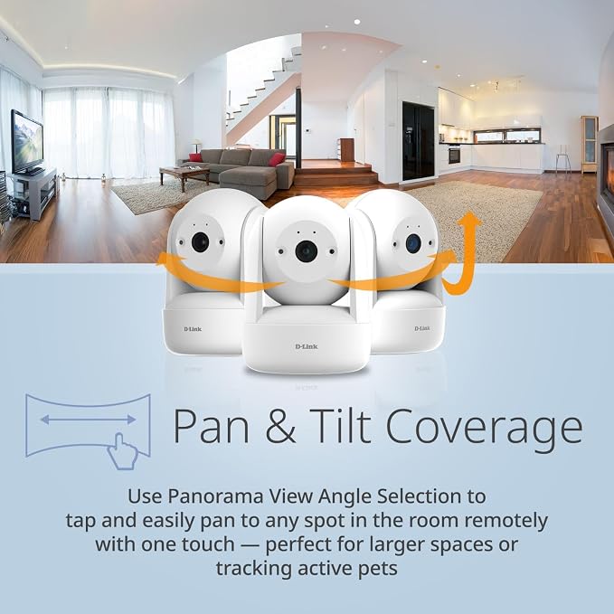 D-Link Indoor Pan & Tilt Wi-Fi Camera w/ 360 Degree View, Full 2K 1296p - Image 8