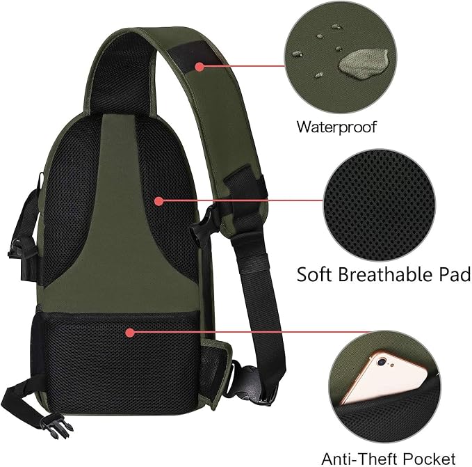 MOSISO Camera Sling Bag, DSLR/SLR/Mirrorless Camera Backpack Case Shockproof - Image 4