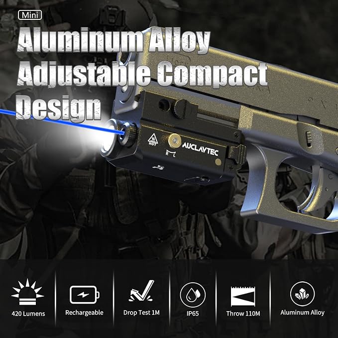 AUCLAYTEC 420 Lumen Tactical LED Flashlight - Image 2