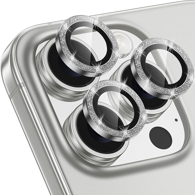 for iPhone 16 Pro/16 Pro Max Camera Lens Protector Bling Individual Metal by Xfilm
