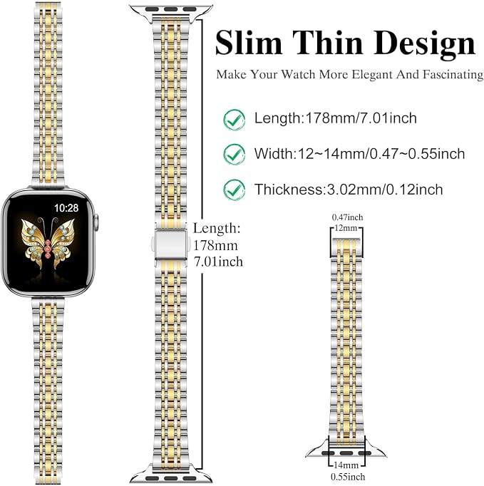 MioHHR Slim Metal Band Compatible - Image 3