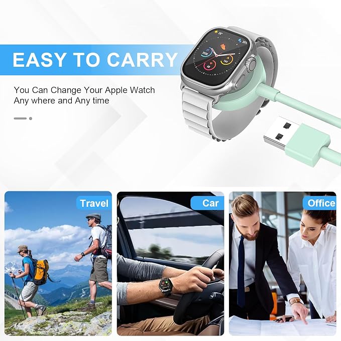 Fast Charger for Apple Watch Charger, Magnetic iWatch Charger to USB A Cable - Image 8