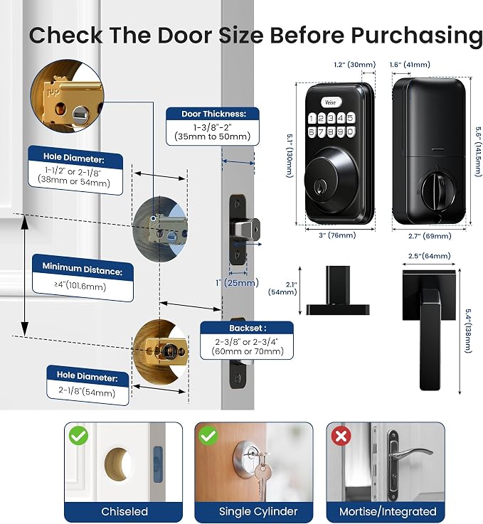 Veise Keyless Entry Door Lock - Image 12