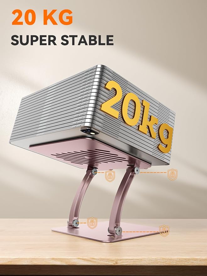 tounee Tablet Holder Stand, Dual Rod Adjustable Aluminum Desktop Stand - Image 4