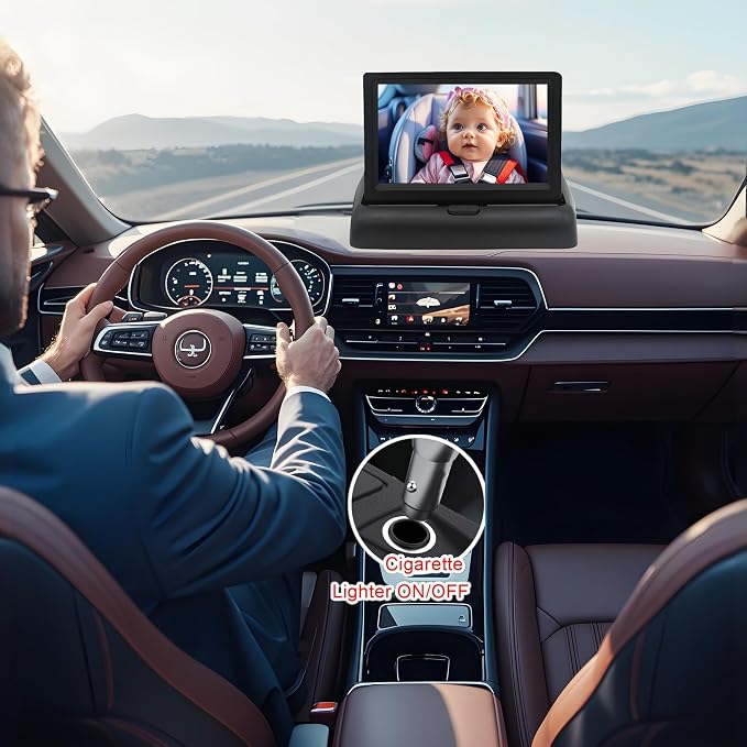 Baby Car Camera for Backseat-HD 720P 4.3 inch Monitor - Image 3
