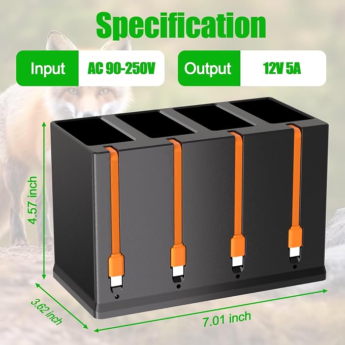 JYJZPB 4-Slot Battery Charging Station Compatible - Image 4