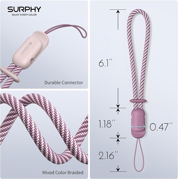 SURPHY 2 Pack Phone Lanyard for Cellphone Case, Phone Wrist Strap for Case - Image 3
