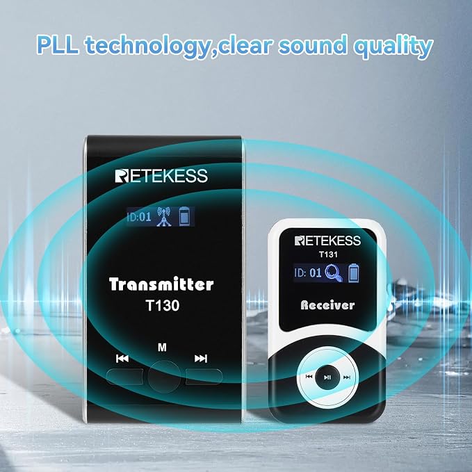 Retekess T130 Wireless Tour Guide System, Tour Guide Microphone and Speaker - Image 2