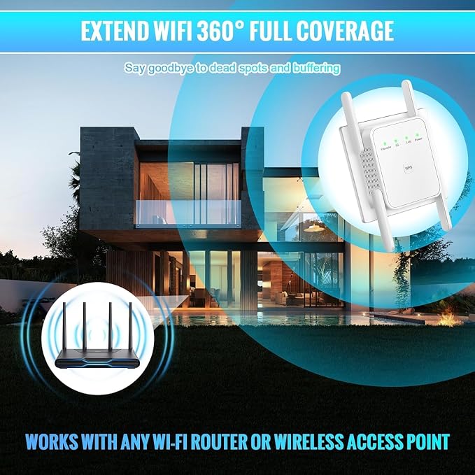 WiFi Extender Signal Booster for Home, WiFi Booster 1200Mbps Dual Band - Image 2