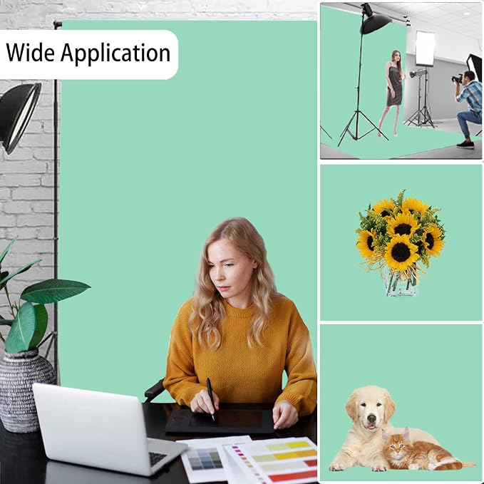 Jelly Mint Green Photography Backdrop - Image 2