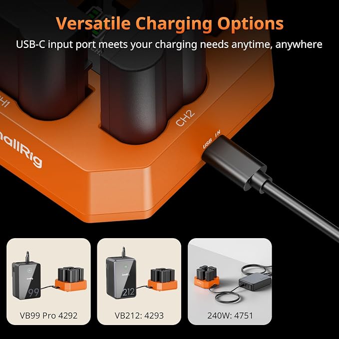 SmallRig EN-EL15c 4-Channel Camera Battery Charger - Image 5