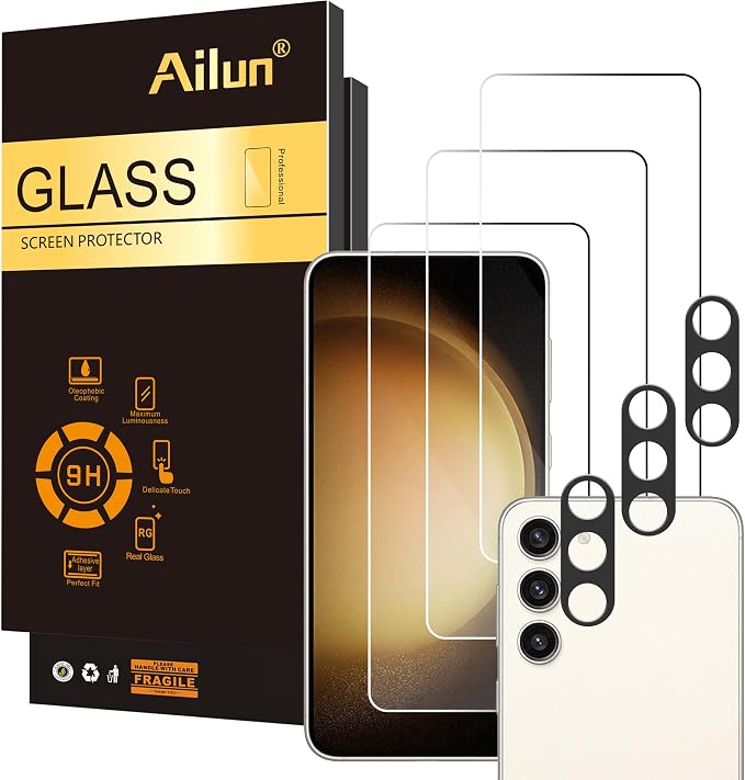 Ailun Screen Protector for Galaxy S23+/ S23 Plus 3Pack + 3Pack Camera Lens by Ailun