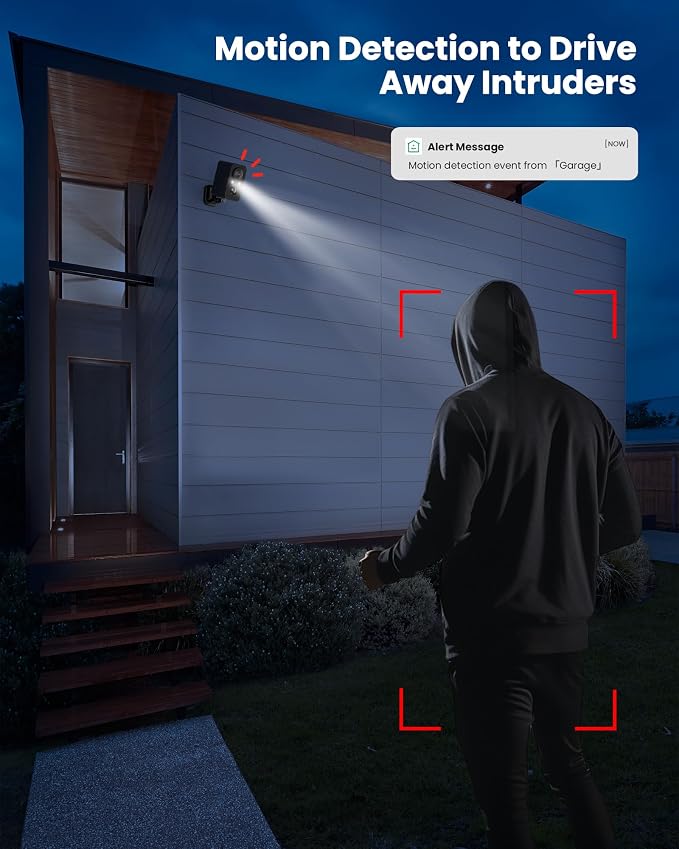 BECAMSO Security Cameras Wireless Outdoor Battery: 180° Horizontal Camera - Image 4