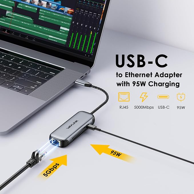 WAVLINK 5G USB-C Ethernet Adapter - Image 3