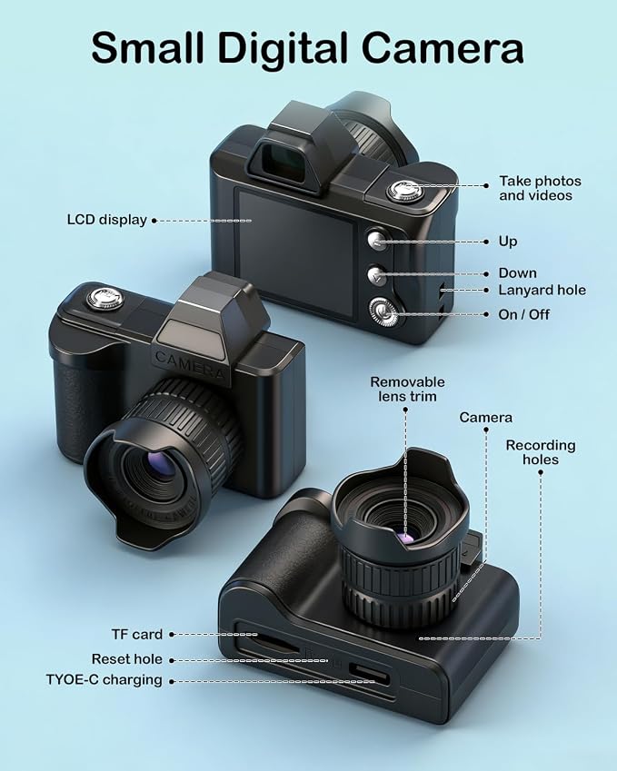 Mini Digital Camera, 1080P Portable Camera - Image 6