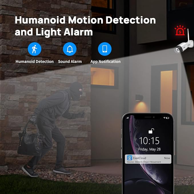 Hiseeu 2.5K 5MP WiFi Security Camera System Outdoor, Expandable 16CH 8MP NVR - Image 5