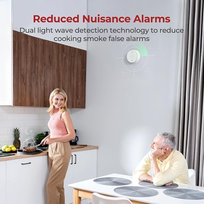 Smoke Detector Carbon Monoxide Detector Combo 10 Year Battery - Image 6