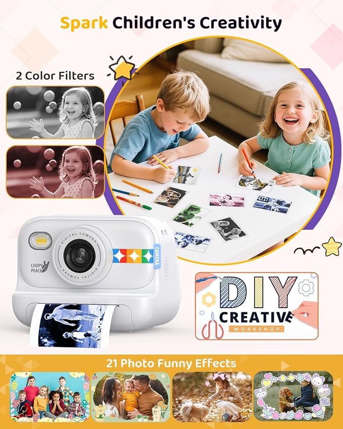 Kids Color Instant Print Camera – Kids Camera - Image 3