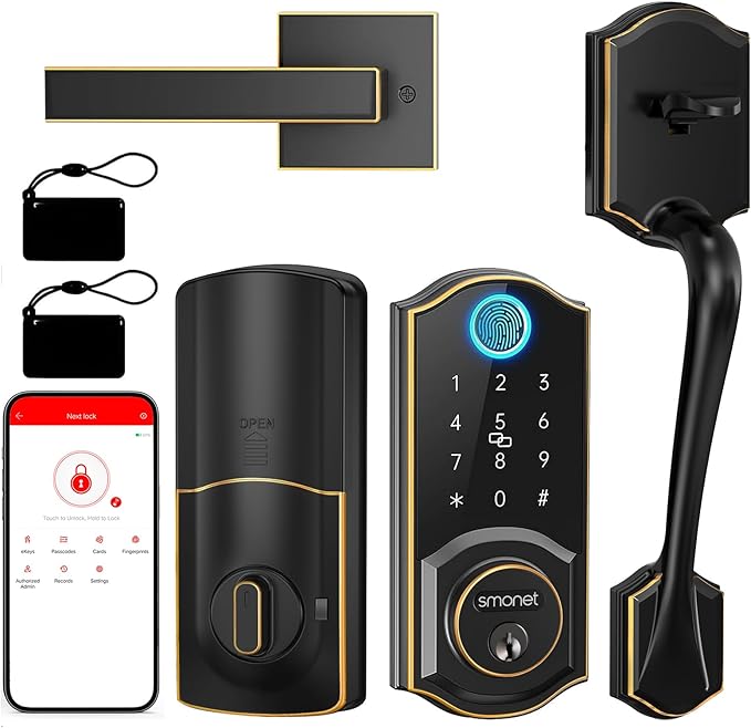 SMONET Front Door Lock Set Keyless Entry, Smart Door Lock by SMONET
