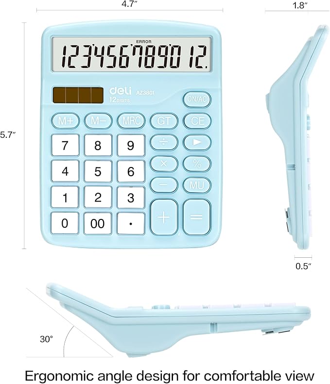 Calculator, Deli Standard Function Desktop Calculators - Image 2