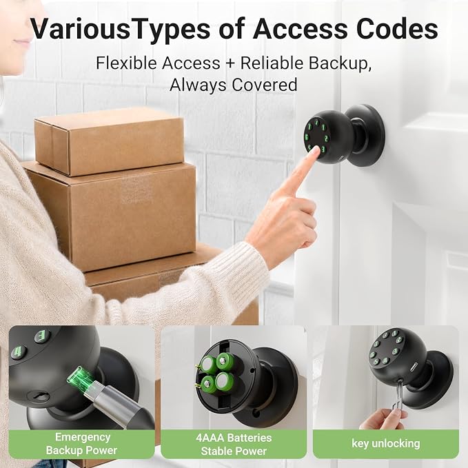 Smart Keypad Door Knob, Keyless Entry Door Lock - Image 3