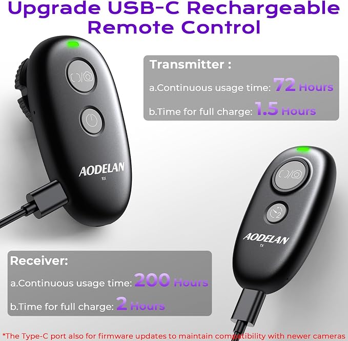 for Panasonic Camera Rechargeable Remote Shutter Release - Image 4