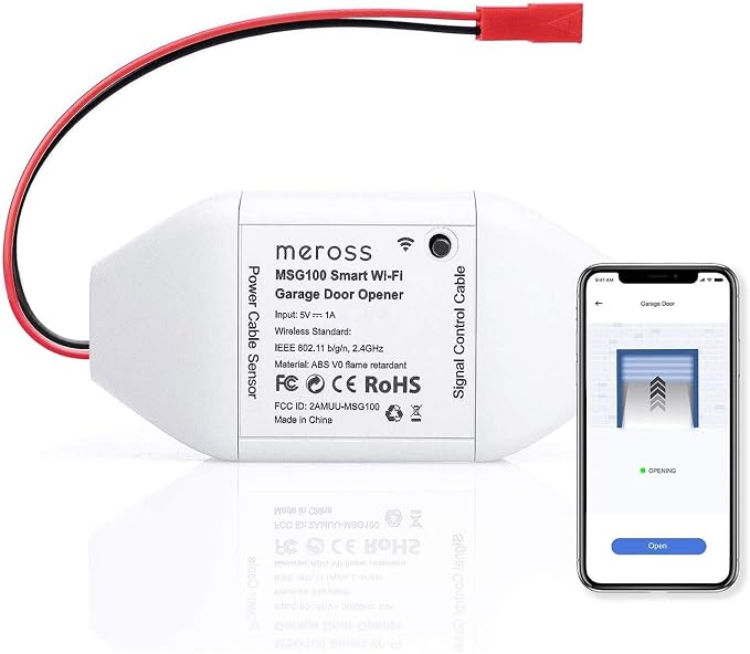 meross Smart Garage Door Opener Remote, APP Control, Compatible by meross