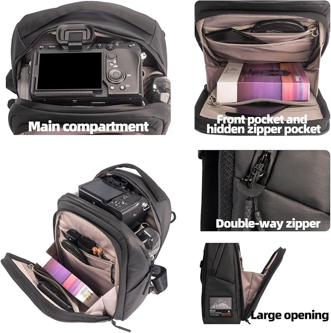 Besnfoto Camera Hardshell Case Crossbody Camera Sling Bag Small Waterproof - Image 2