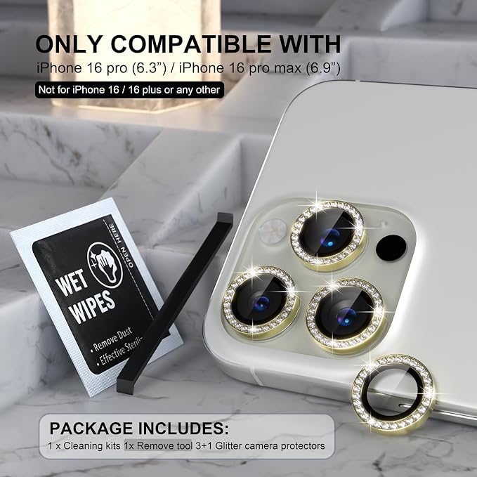 Choiche Compatible for iPhone 16 Pro/iPhone 16 Pro Max Camera Lens Protector - Image 2