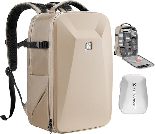 K&F CONCEPT Camera Backpack, Hardshell Photography DSLR Camera Bag by KFCONCEPT