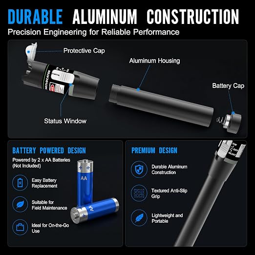 Fiber Optic Visual Fault Locator Kit, VFL Pen Compatible - Image 3