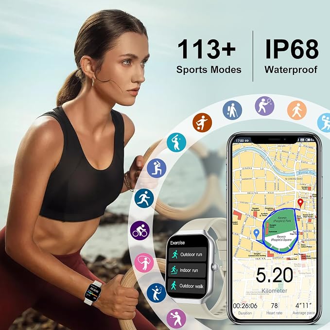 Jugeman Smart Watches for Women, 1.96" HD New Smartwatch - Image 4