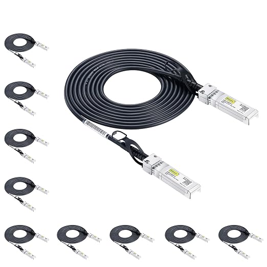 10Gtek SFP+ DAC Twinax Cable, 10G SFP+ to SFP+ Direct Attach Copper Patch by 10Gtek